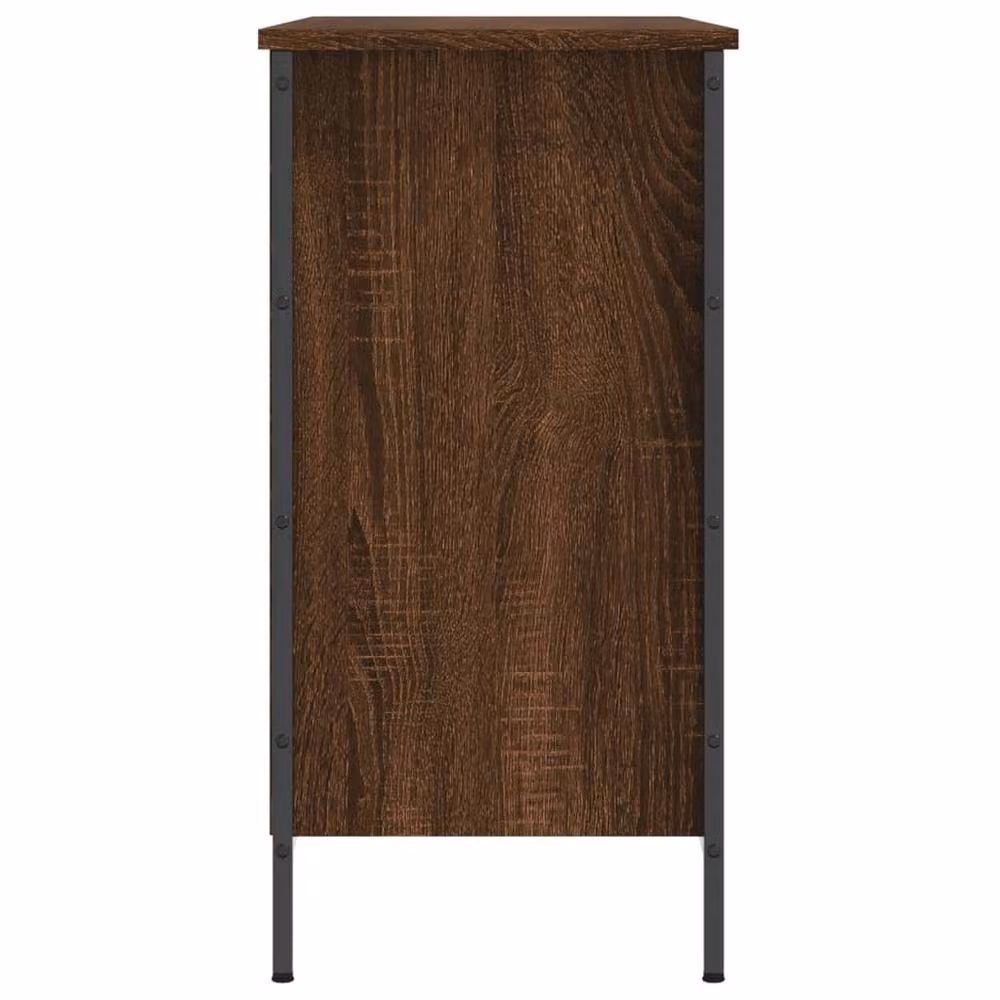 Berkfield Home Brown Oak Shoe Cabinet W/D/H: 100 x 35 x 70 cm – 4