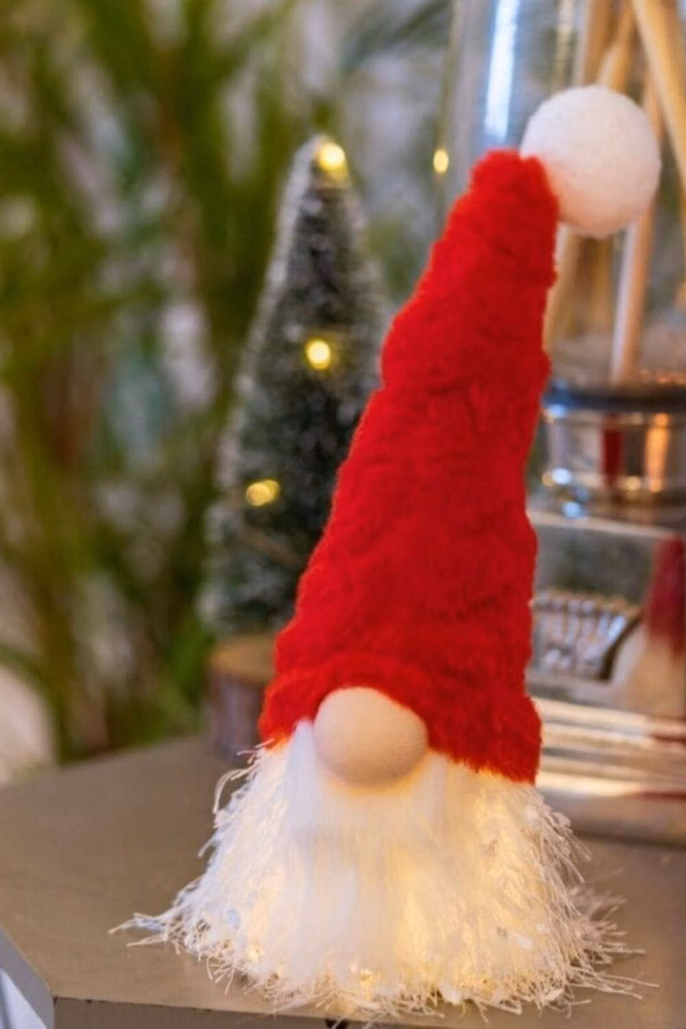 Marco Paul Pre-Lit Red Gonk Tabletop Christmas Decoration – 3