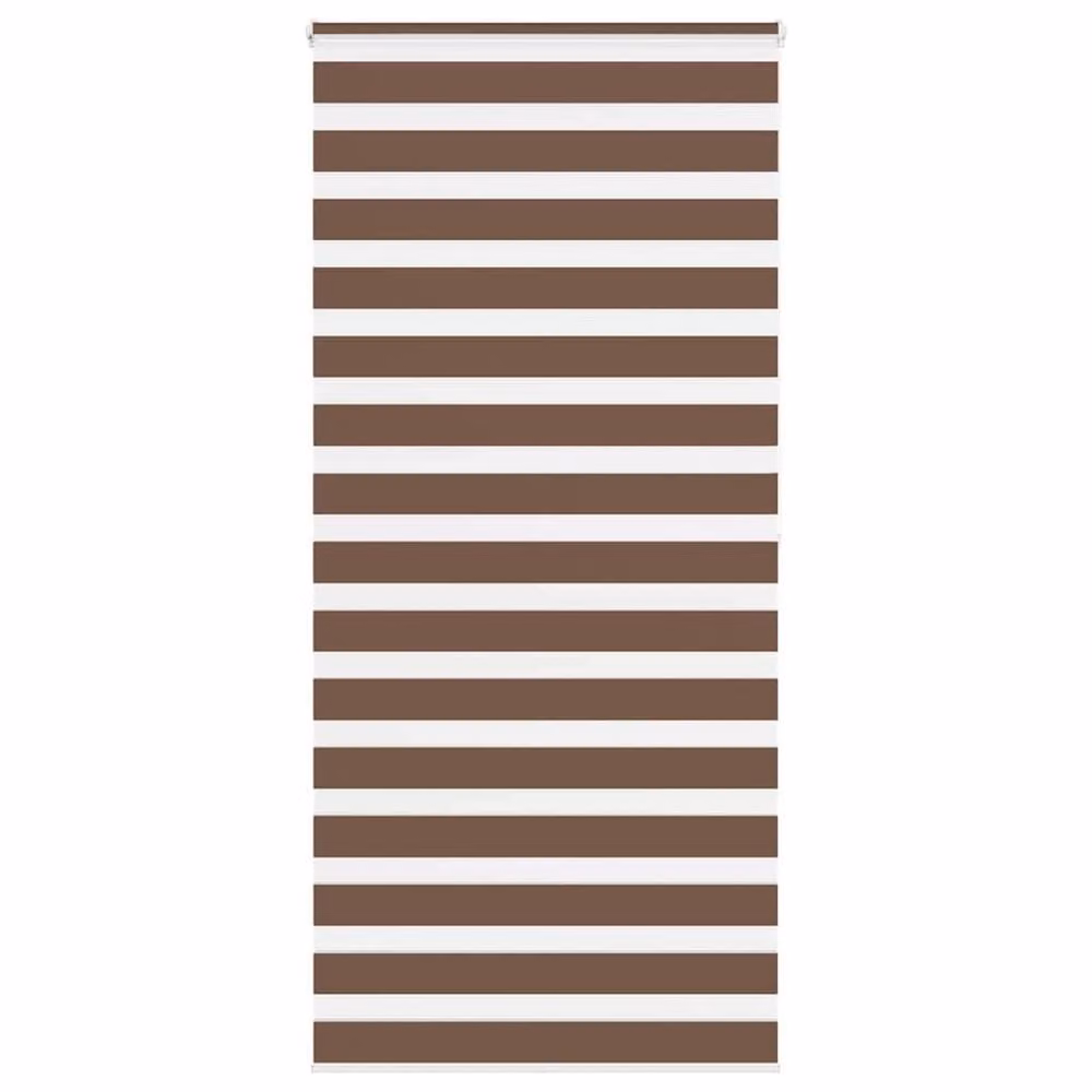 Berkfield Home Brown Zebra Day and Night Blind, W: 105 cm, H: 200 cm – 2