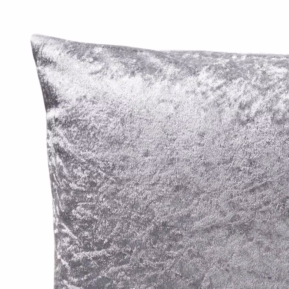 Luxor Living Set of 4 Silver Crushed Velvet Square Cushions with Polyester Fibre Filling, W/D/H: 45 x 45 x 45 cm – 2