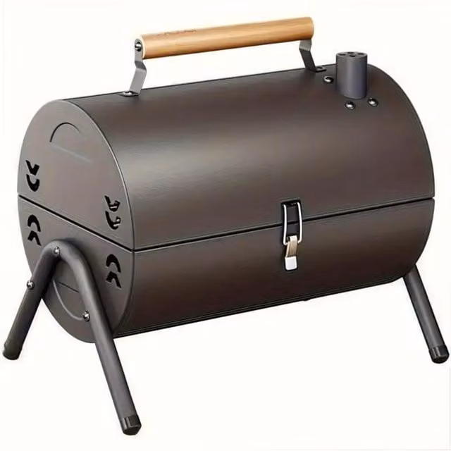 Dyzi 45 cm Charcoal Kettle BBQ Grill in Black