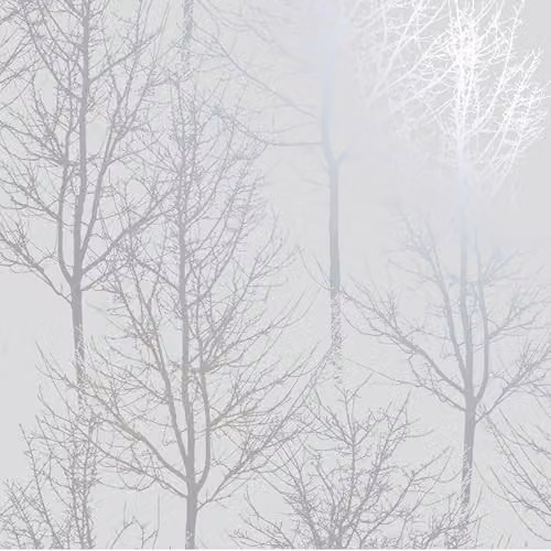 Holden Decor Rhea Trees Wallpaper in Grey and Silver, Botanical Floral Design, 10.05 m x 0.53 m
