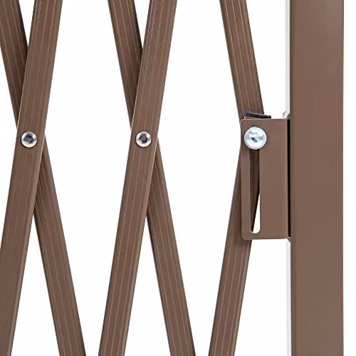 Outsunny Expanding Aluminium Trellis Fence, Dark Brown, W: 300 cm, H: 103.5 cm – 6