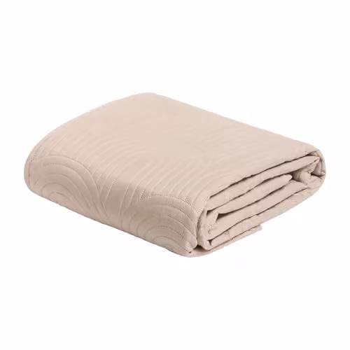 OHS Quilted Geometric Bedspread in Beige, W/D/H: 200 x 240 cm – 2