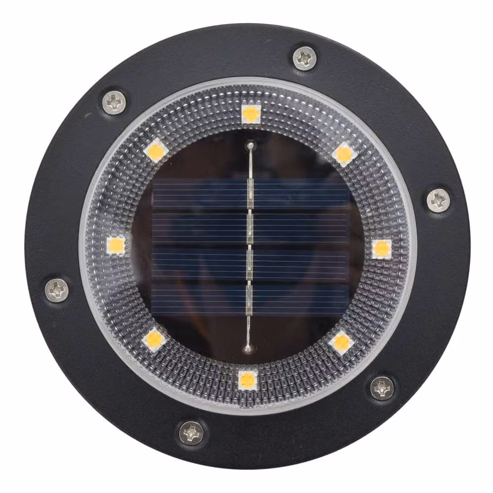 Berkfield Home Solar Ground Lights with Ground Spikes, 4 Pack, Warm White, Black – 4