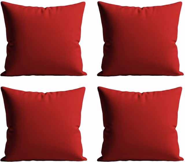 Snug City Waterproof Outdoor Garden Patio Cushion Set, Pack of 4, Red, W/D/H: 60 x 60 x 60 cm