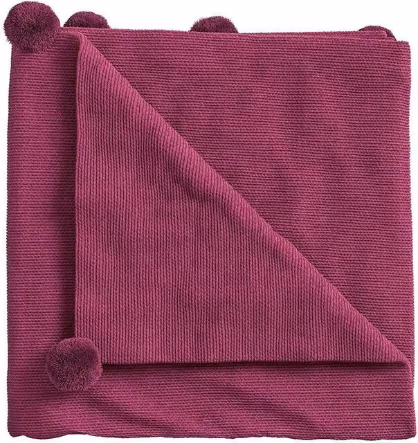 Helena Springfield Pink Knitted Throw – 1