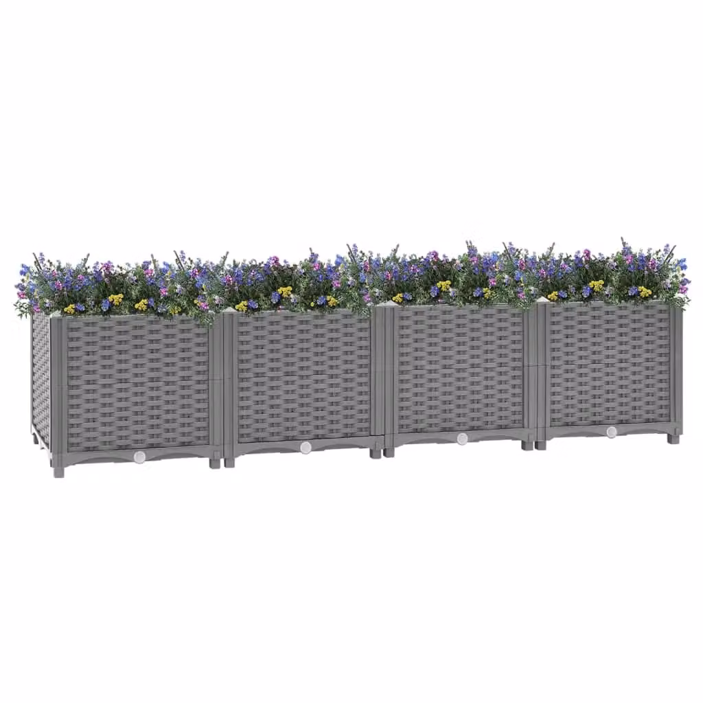 Berkfield Home Grey Polypropylene Raised Bed W/D/H: 160 x 40 x 38 cm – 2