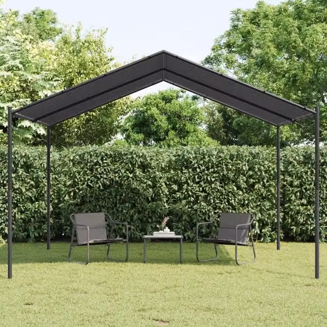Berkfield Home Canopy Tent in Anthracite and Black, Steel and Polyester, W: 4 m, D: 3 m – 1