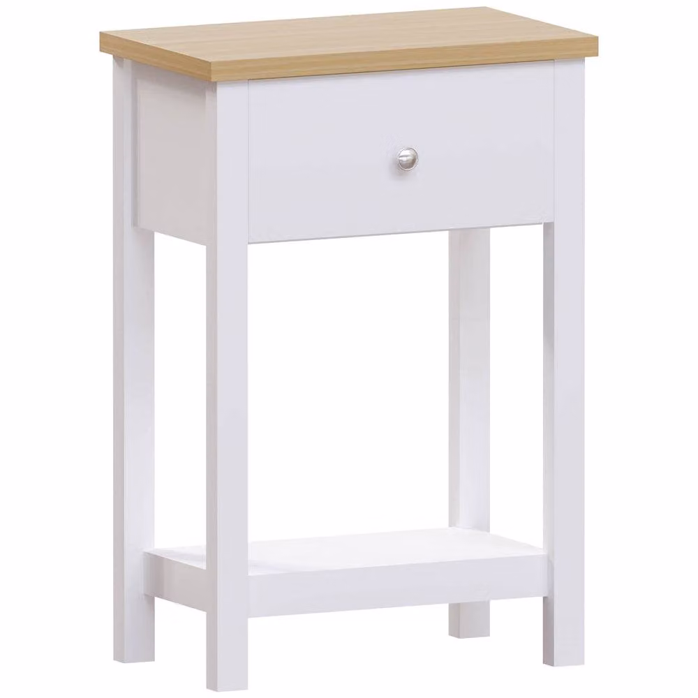 Vida Designs Arlington 1 Drawer Console Table in White – 2