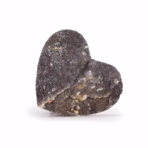 KDMD Large Grey Calcite Heart Stone Decor – 1