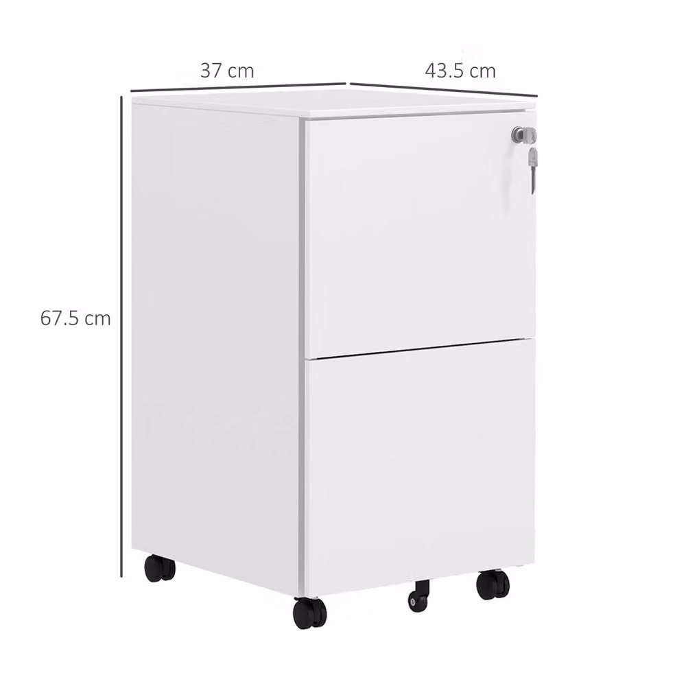EONLION White 2-Drawer Vertical Filing Cabinet for Home Office – 2