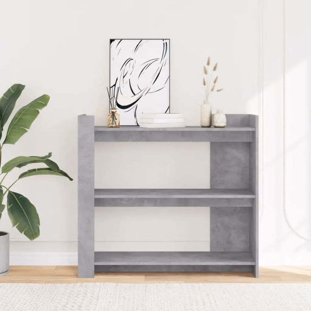Berkfield Home Console Table in Concrete Grey, W/D/H: 100 x 35 x 90 cm – 3