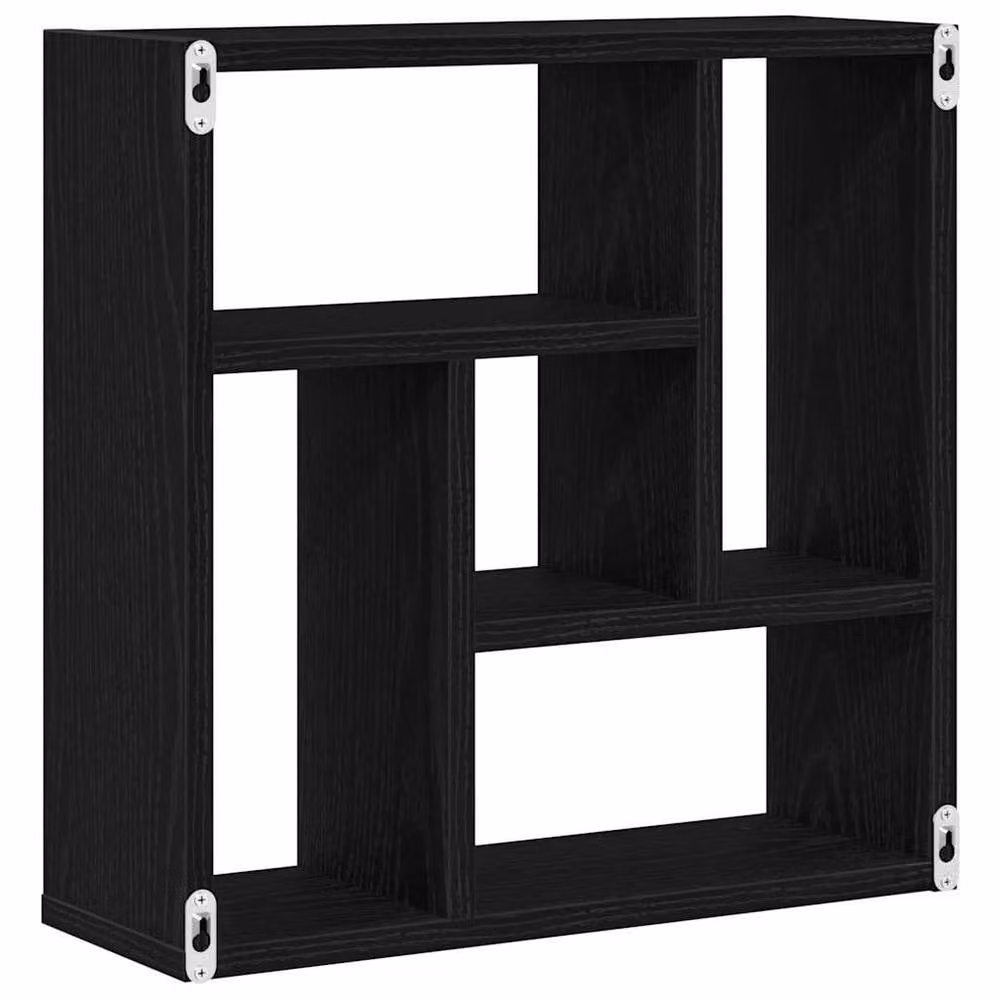 Berkfield Home Wall Mounted Shelf in Black Oak, W/D/H: 45 x 16 x 45 cm – 6