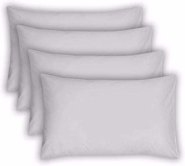 Smart Living Polycotton Pillowcase Set of 4, White, W/D/H: 48 x 74 cm