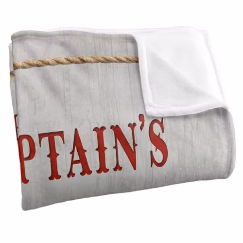 JQ Licensing James Piazza Coastal Captain's Quarters Ship's Wheel Silky Touch Super Soft Fleece Throw Blanket, W/D/H: 91 x 147 cm, Multicolour/White – 3