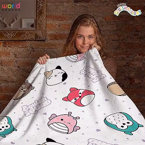 Squishmallows Official White Fleece Throw Blanket, W/D/H: 100 x 150 cm – 3
