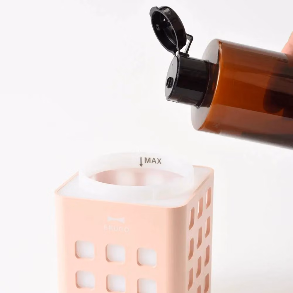 BRUNO Cube Mist USB Aroma Diffuser with Light and Fragrance Compartment, Pink – 2