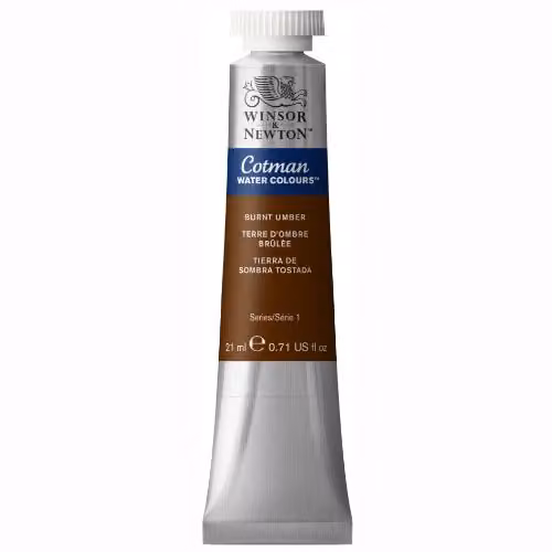 Winsor & Newton Cotman Watercolour Paint, Burnt Umber, 21ml – 2