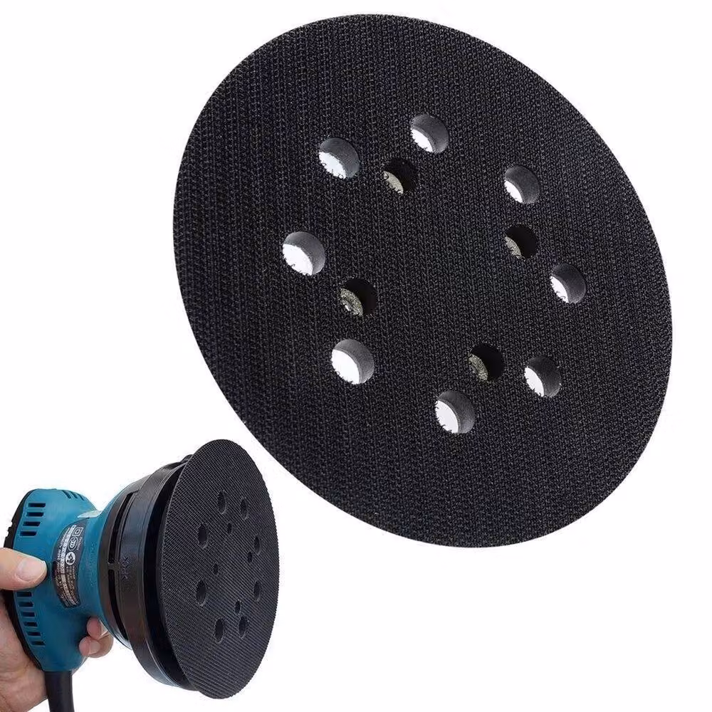 NESTLUNE 125mm Orbital Sander Backing Base Pad in Black compatible with Makita and DeWalt – 3