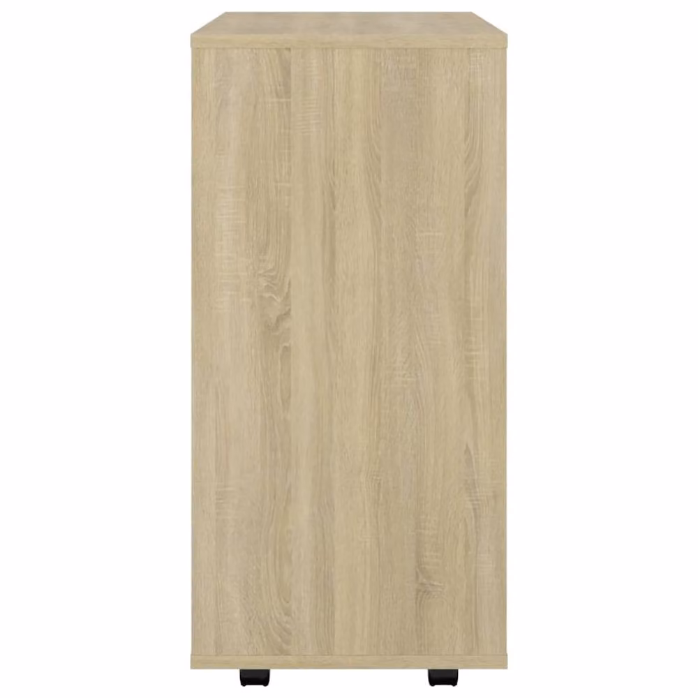 Berkfield Home Rolling Cabinet in Sonoma Oak, W/D/H: 60 x 35 x 75 cm – 2