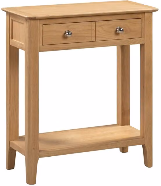 netfurniture Penine Console Table in Light Oak, W: 90 cm, D: 30 cm, H: 70 cm