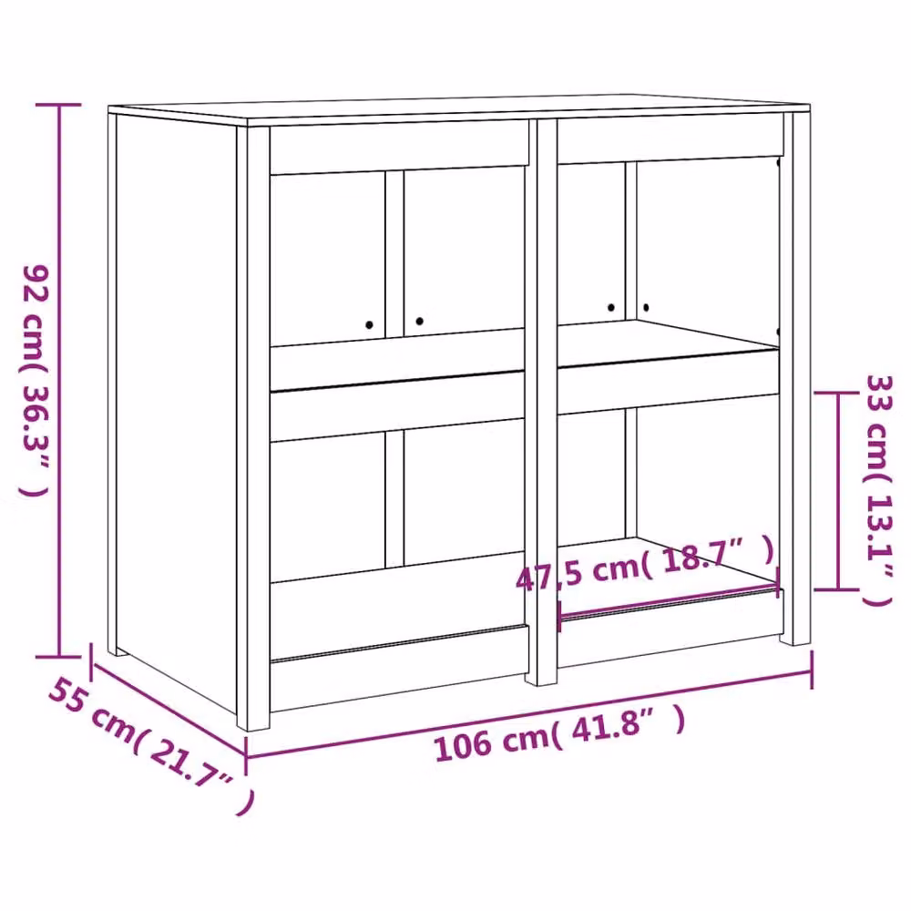 Berkfield Home Outdoor Kitchen Cabinet in Beige Solid Pine, W/D/H: 106 x 55 x 92 cm – 3