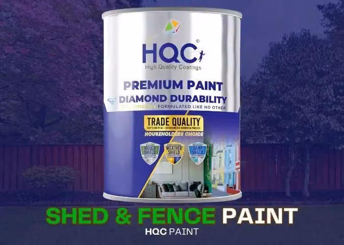 HQC PAINTS Shed and Fence Wood Paint, Green, 2.5 l – 2