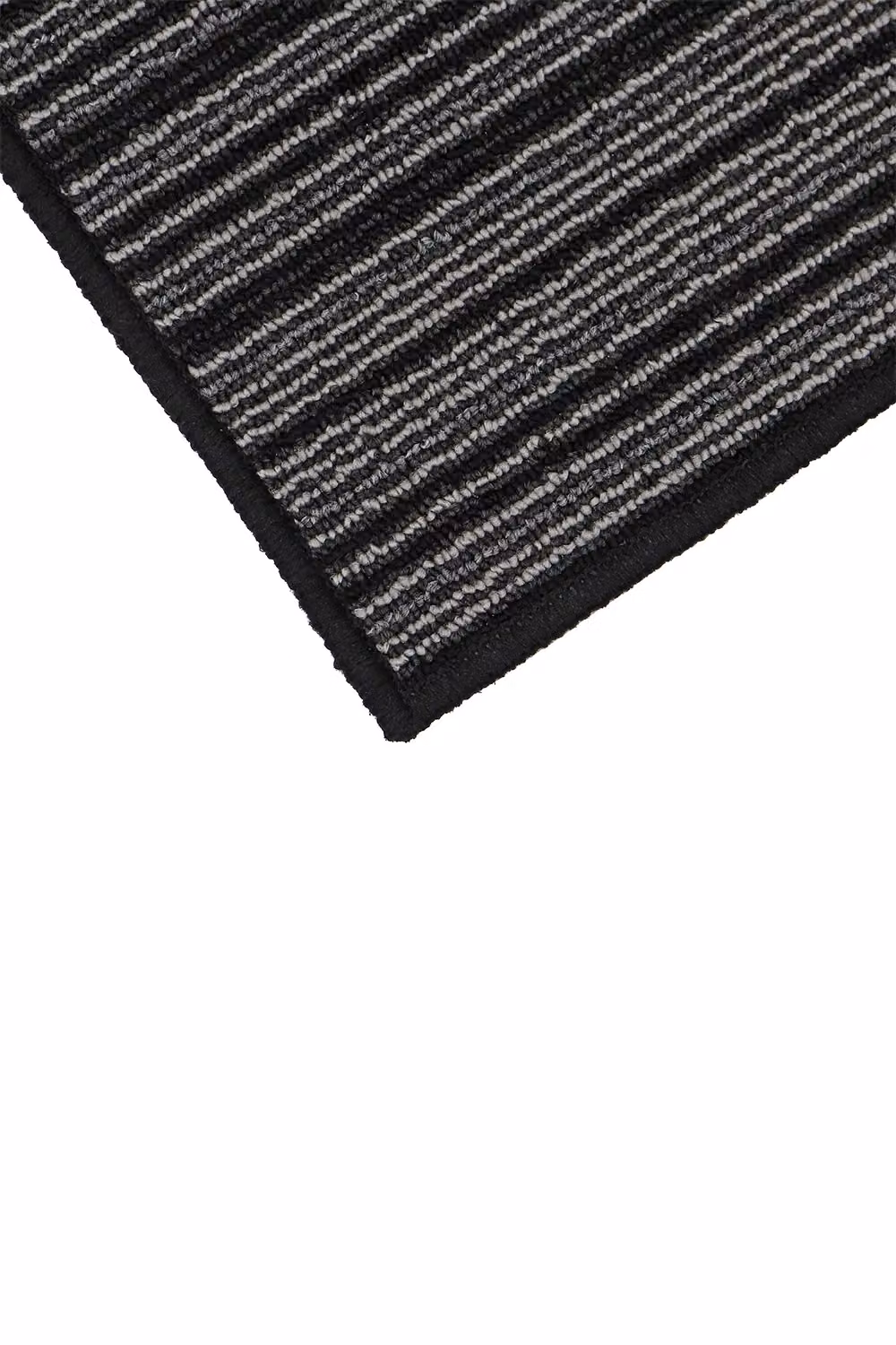 JVL Arona Striped Machine Washable Latex Backed Runner Doormat, Black, W: 57 cm, L: 150 cm – 3