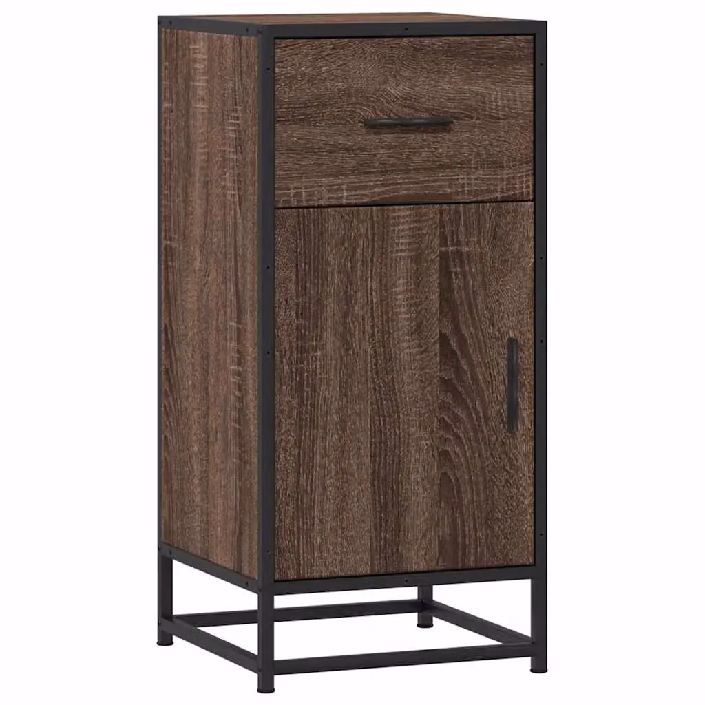 Berkfield Home Industrial Sideboard in Brown Oak, W/D/H: 35.5 x 35 x 76 cm – 2