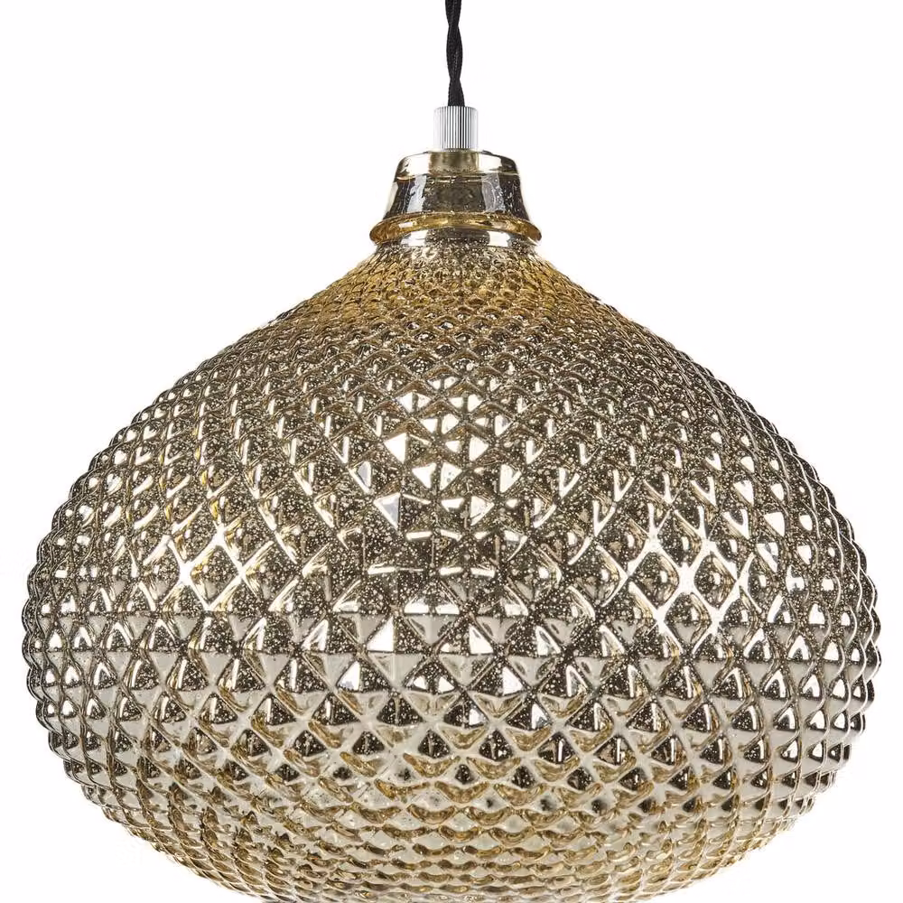 Wyld and Coco Gold Carved Glass Pendant Light E27 – 2