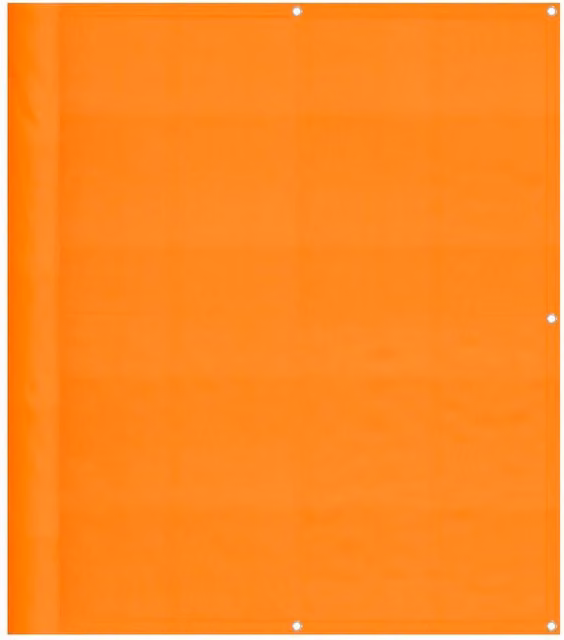 Berkfield Home Orange Balcony Screen, 100% Polyester Oxford, W: 120 cm, H: 800 cm