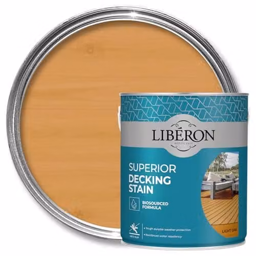 Libéron Superior Decking Stain for Exterior Wood, Oak, Brown, 2.5 l