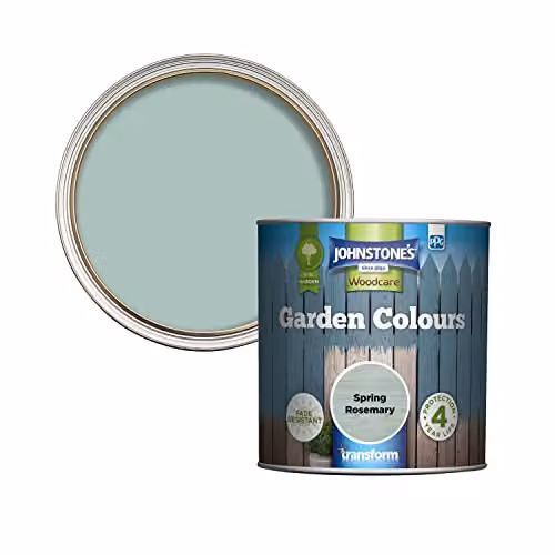 Johnstone's Garden Colours Spring Rosemary Exterior Wood Paint, Green, 1L – 2