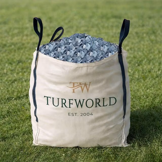 TurfWorld 40mm Decorative Blue-Grey Slate Bulk Bag 850kg