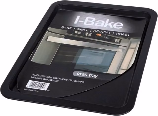 Pendeford Non-Stick Rectangular Steel Baking Sheet in Black