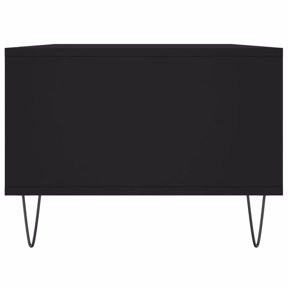 Berkfield Home Modern Black Rectangular Coffee Table W/D/H: 90 x 50 x 36.5 cm – 4