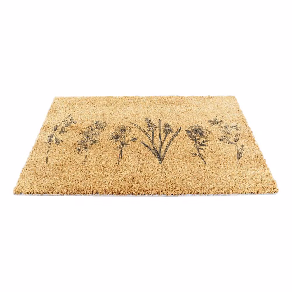 Artsy Mats Wild Flowers Floral Doormat in Brown, W/D: 90 x 60 cm – 3