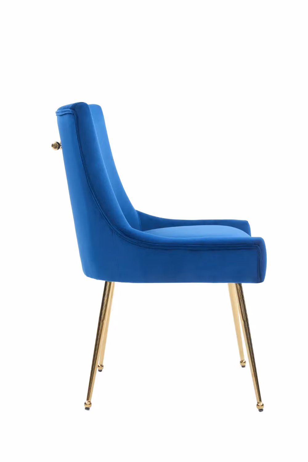 Life Interiors Viviana Velvet Dining Chair with Gold Legs and Ring Handle in Blue – 3