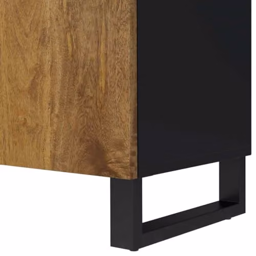 vidaXL Rustic Brown TV Cabinet in Mango and Engineered Wood, W/D/H: 80 x 33 x 46 cm – 5