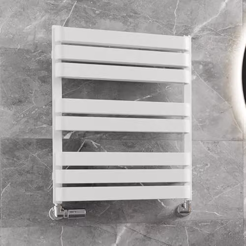 Terma Soft Steel Towel Rail, Matt White, H 65.5 cm x W 50.0 cm – 1