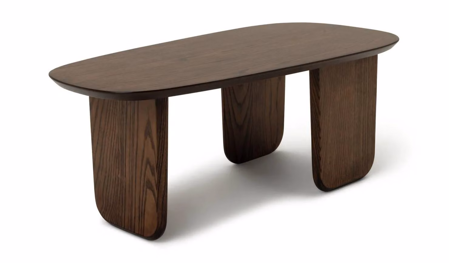 Cheap Furniture Warehouse Xylo Oval Coffee Table in Brown Ash Wood