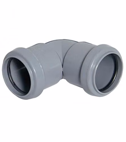 FloPlast 50mm Grey 90 Degree Pushfit Waste Pipe Bend