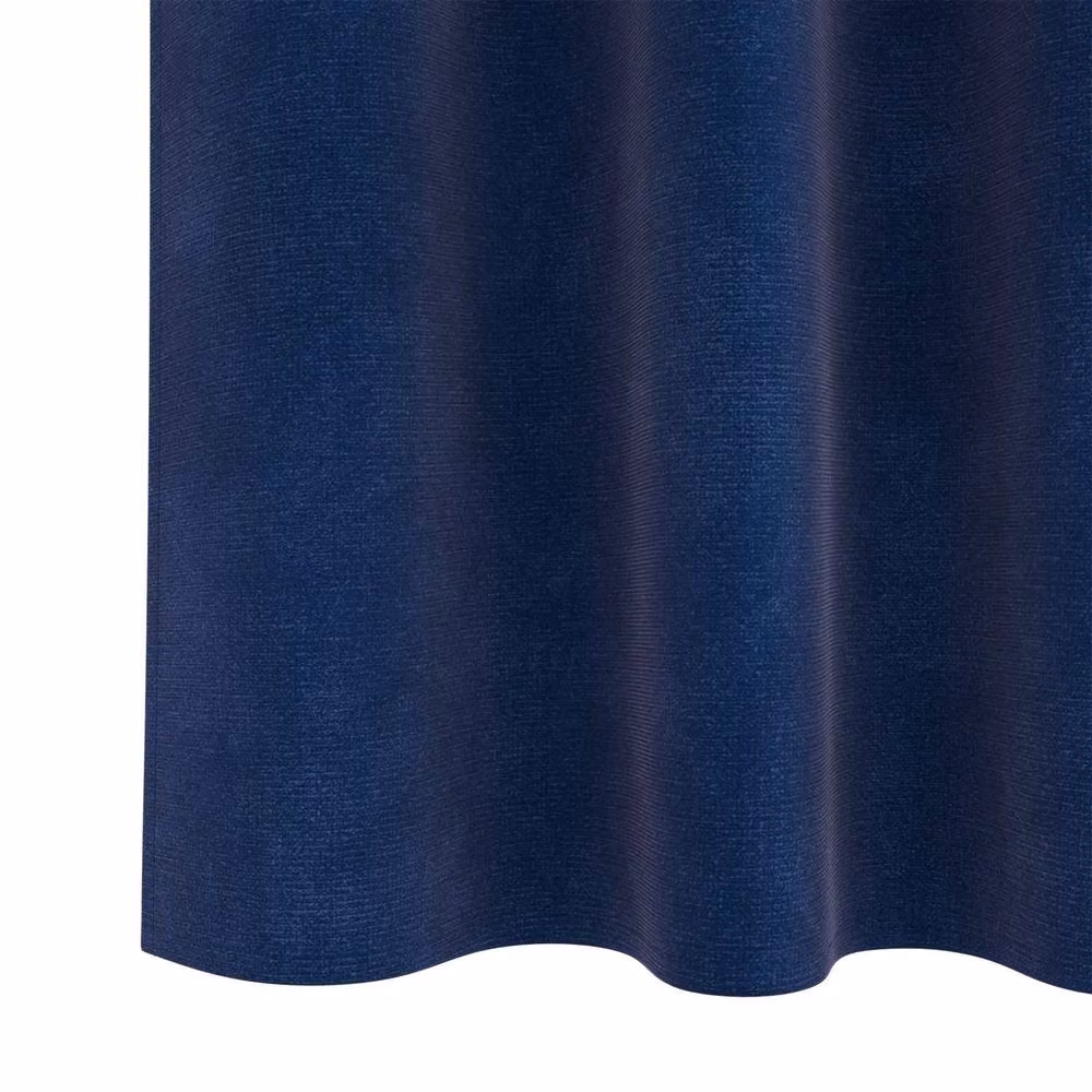 Berkfield Home Modern Dark Blue Velvet Blackout Curtains with Top Tape, 2 Pack – 6