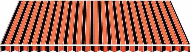 Berkfield Home Replacement Polyester Awning Fabric in Orange and Brown, W: 5 m, D: 3.5 m – 1