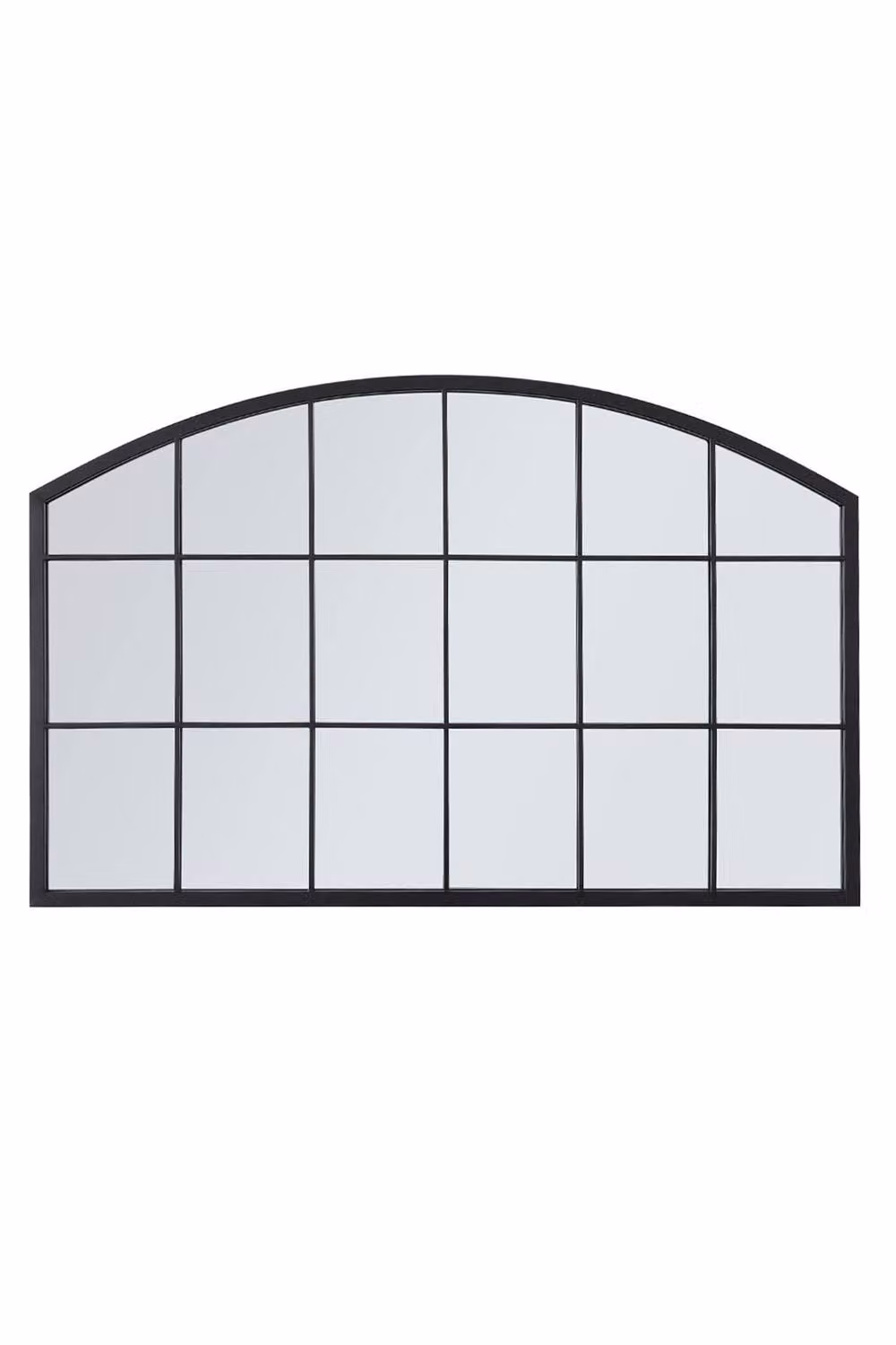 ExtraStar Modern Arched Wall Mirror with Black Wood Frame, H 110 x W 70 cm – 2