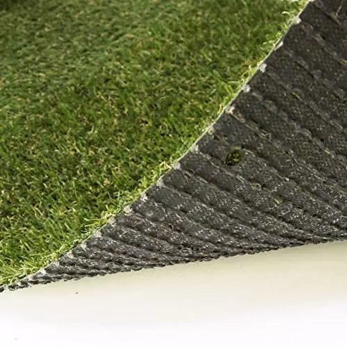 GardenKraft Artificial Grass Roll, 15 mm High-Density Dark Green Two-Tone Pile, UV-Stabilised, W: 1 m, L: 4 m – 8