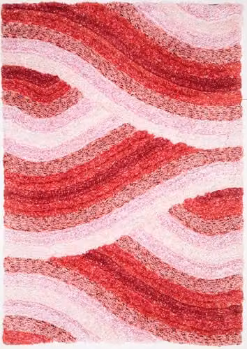 DS Living 3D Shaggy Wave Area Rug in Purple, W: 2.3 m, D: 1.6 m – 2