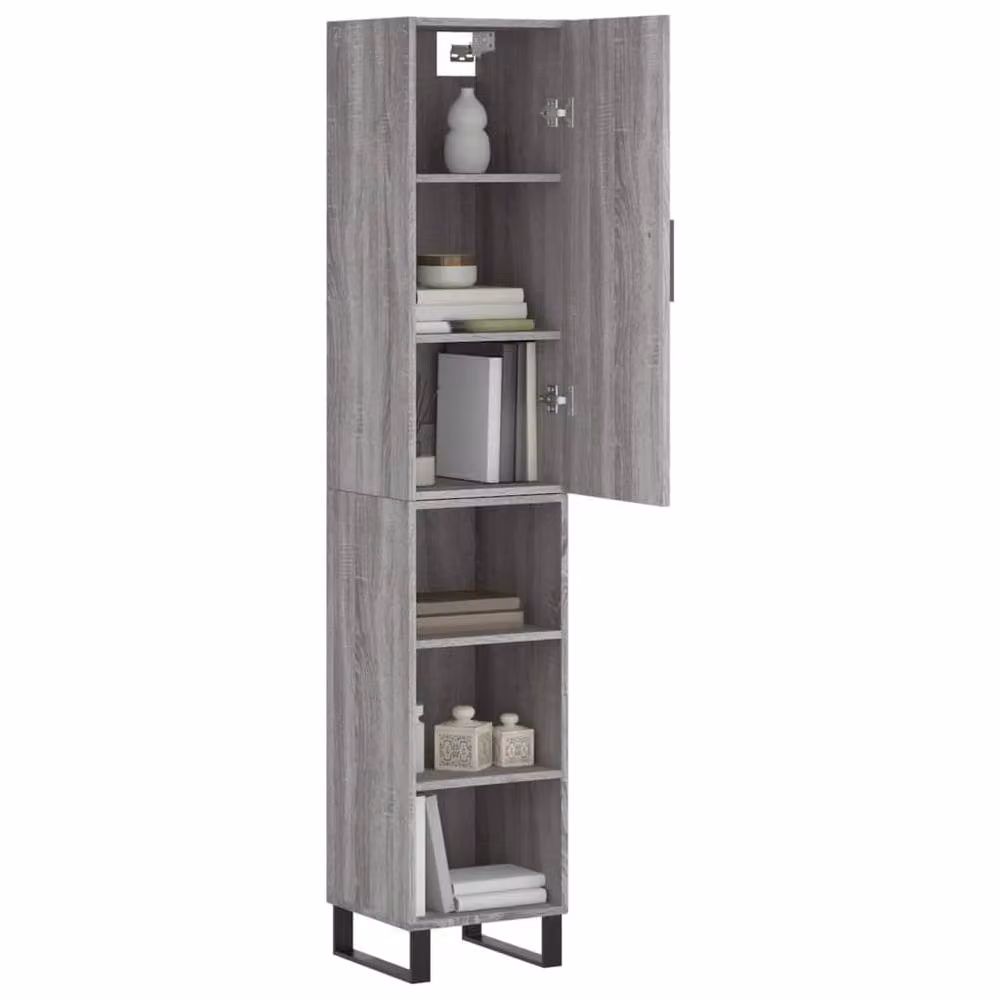 Berkfield Home Grey Sonoma Highboard W/D/H: 34.5 x 34.5 x 180 cm – 3
