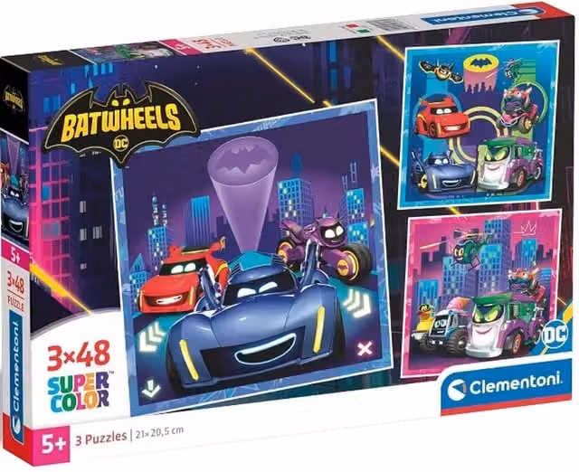 Clementoni Batwheels 3 x 48 Piece Multicolour Jigsaw Puzzle Set